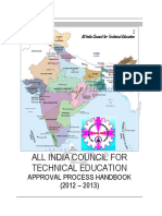 All India Council For Technical Education: Approval Process Handbook (2012 - 2013)