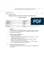 2da Evaluación de Competencias Específicas - Nivel Iv