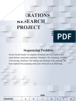 OPERATIONS RESEARCH PROJECT SEQUENCING PROBLEM