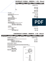 Chevrolet Corsa Meriva 1.7D motor especificaciones