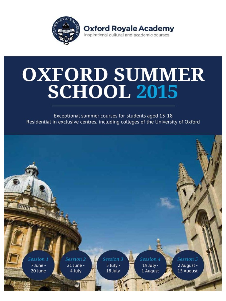 Oxford Summer Schools, Summer Course Ages 13-18