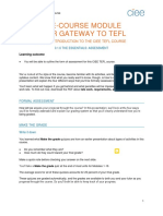 Pre-Course Module Your Gateway To Tefl
