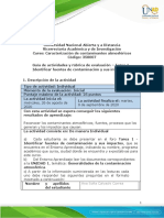 Guia de Actividades y Rubrica de Evaluacion - Unidad 1 - Tarea 1 - Identificar Fuentes de Contaminacion y Sus Impactos