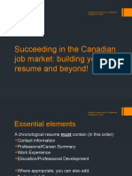 Succeeding in The Canadian Job Market: Building Your Resume and Beyond!