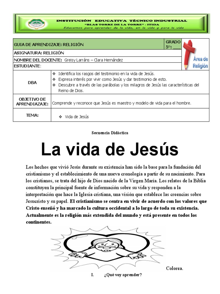 Vida y Enseñanzas de Jesús para Niños | PDF | Jesús | Israel