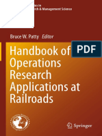 Handbook of Operations Research Applications at Railroads: Bruce W. Patty Editor