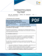 Guía de actividades y rúbrica de evaluación - Fase 1 - Fundamentos del curso