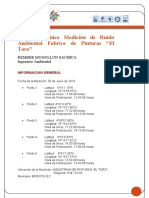 Informe Técnico Medición de Ruido Ambiental Pinturas Toro