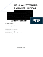 Informe de Anfotericina B Preparaciones Lipidicas. FRANZ QUISPE MORA