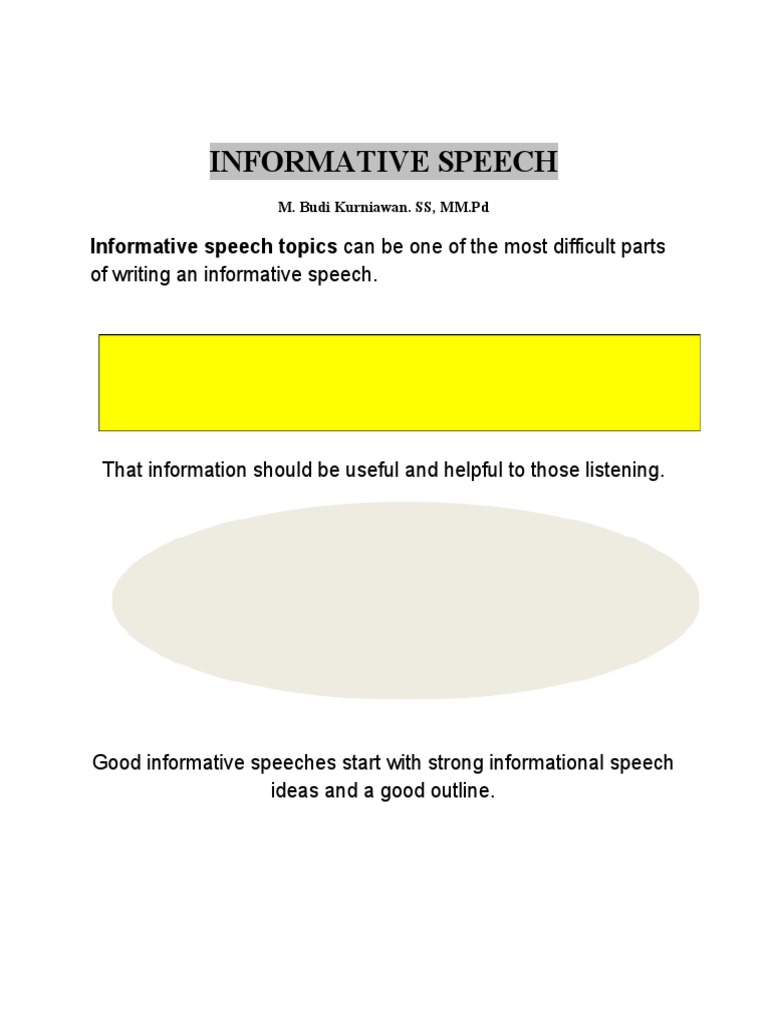 Informative Speech | Download Free PDF | Communication | Learning