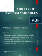 Lesson 1-2 PROBABILITY OF RANDOM VARIABLES