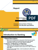 Internship Report: Company: National Bank of Pakistan Presenter: Rana Muzaffar Iqbal (M-8823)