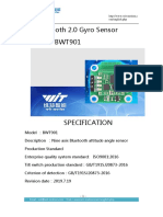 Bluetooth Gyro Sensor Specs