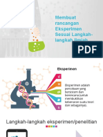 BIOLOGI XII Membuat Rancangan Eksperimen Sesuai Langkah-Langkah Ilmiah