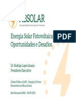 Energia Solar Fotovoltaica - Oportunidades e Desafios