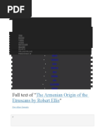The Armenian Origin of The Etruscans - Robert Ellis | PDF ...