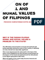 Erosion of Social and Moral Values of Filipinos