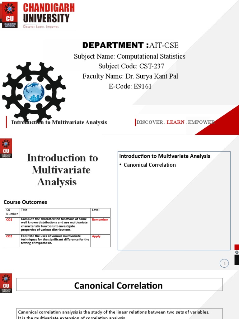Canonical Correlation Analysis Guide | PDF | Correlation And Dependence ...