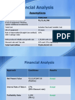 Financial Analysis: Assumptions