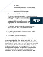 Name - Rohit Kumar Sharma Project Title - Inclusive Growth by Means of Sustainable Supply Objectives - The Main Objectives of This Study Are