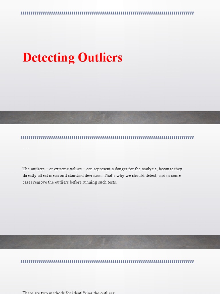 Outlier Detection and Management Guide | PDF | Teaching Methods ...
