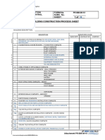 Form No. SUBC. No. Sheet: 1 of Building Construction Process Sheet