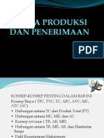 Biaya Produksi Dan Penerimaan