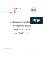 Gestionarea Pneumologica A Pacientilor Cu Infectie Respiratorie Cauzata de COVID 19.ROMANA