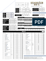 Stargate SG 1 Character Record Sheet