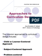 Approaches To Curriculum Design