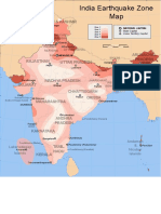 India Earthquake Zone Map en