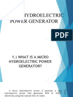 Micro Hydroelectric Power Generator