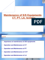 Opeartion & Maintenance of SS Equipments CT PT CVT LA ISO 29.6.2020