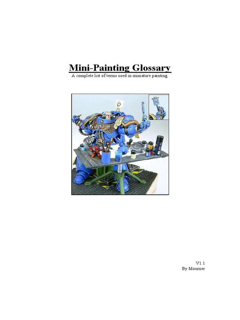 MiniPainting Glossary A Complete List of Terms Used in Miniature