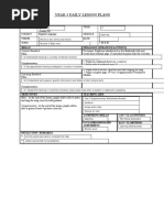 Year 3 Daily Lesson Plans: Skills Pedagogy (Strategy/Activity)