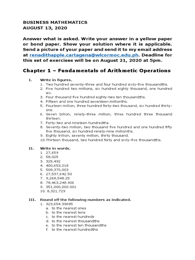 Business Math Chapter 1-3 | PDF | Cost Of Goods Sold | Net Income