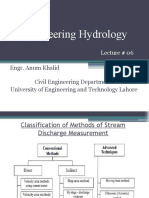 Engineering Hydrology: Engr. Anum Khalid Civil Engineering Department University of Engineering and Technology Lahore