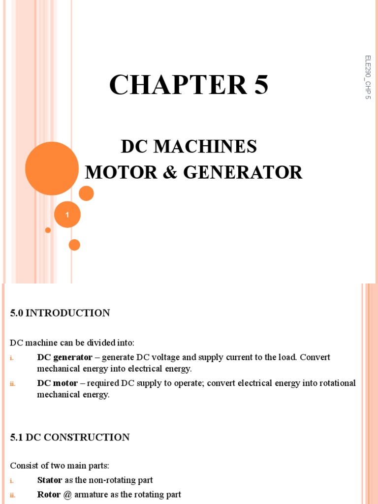 (E) CHAPTER 5 DC Machine | PDF | Electric Motor | Electric Power