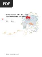 Quick Reference For WLAN AP Version Mapping and Models