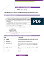 Koeppen's Climate Classification Geography Notes For UPSC