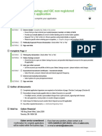 Personal Savings and GIC Non-Registered Investment Application