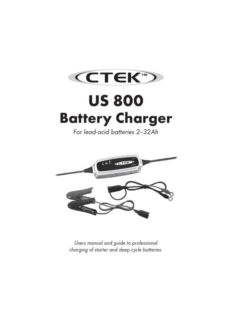 CTEK US800 Manual | Battery Charger | Electricity