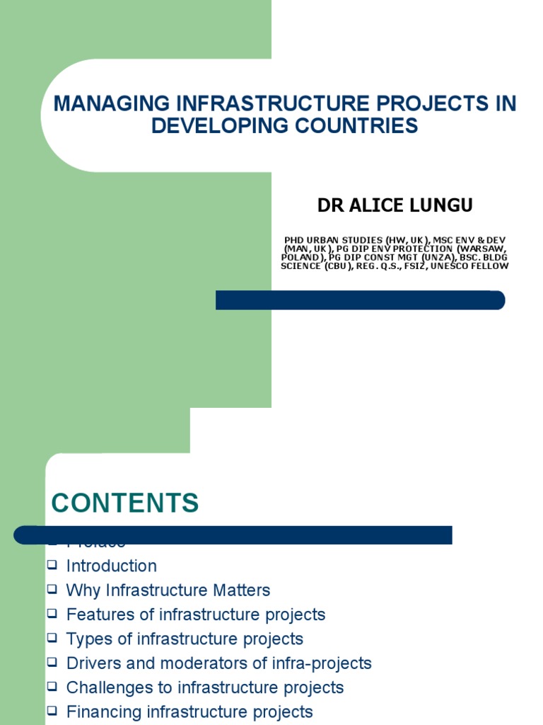 Managing Infrastructure in Developing Nations | PDF | Infrastructure | Risk