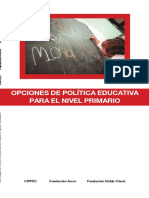 Opciones Politica Educativa Primaria