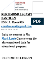 Reichmond Legaspi Bantilan BSP-1A Room 82N 0947-000-0000