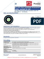 OM3 Draka FT Fire Resistant Loose Tube Armoured Fibre Optic Cable