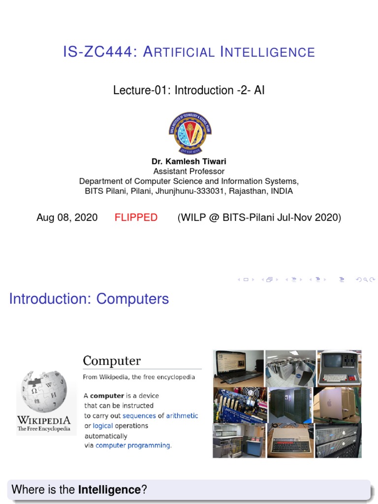 Introduction to AI Lecture Notes | PDF | Artificial Intelligence ...