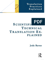 Jody Byrne - Scientific and Technical Translation PDF