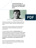 La Genialidad de Frank Ramsey, El Joven Que Deslumbró A Las Mentes Más Brillantes de Las Ciencias y La Filosofía (Y Solo Vivió 26 Años)