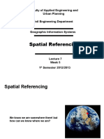 GIS lecture on spatial referencing and coordinate systems